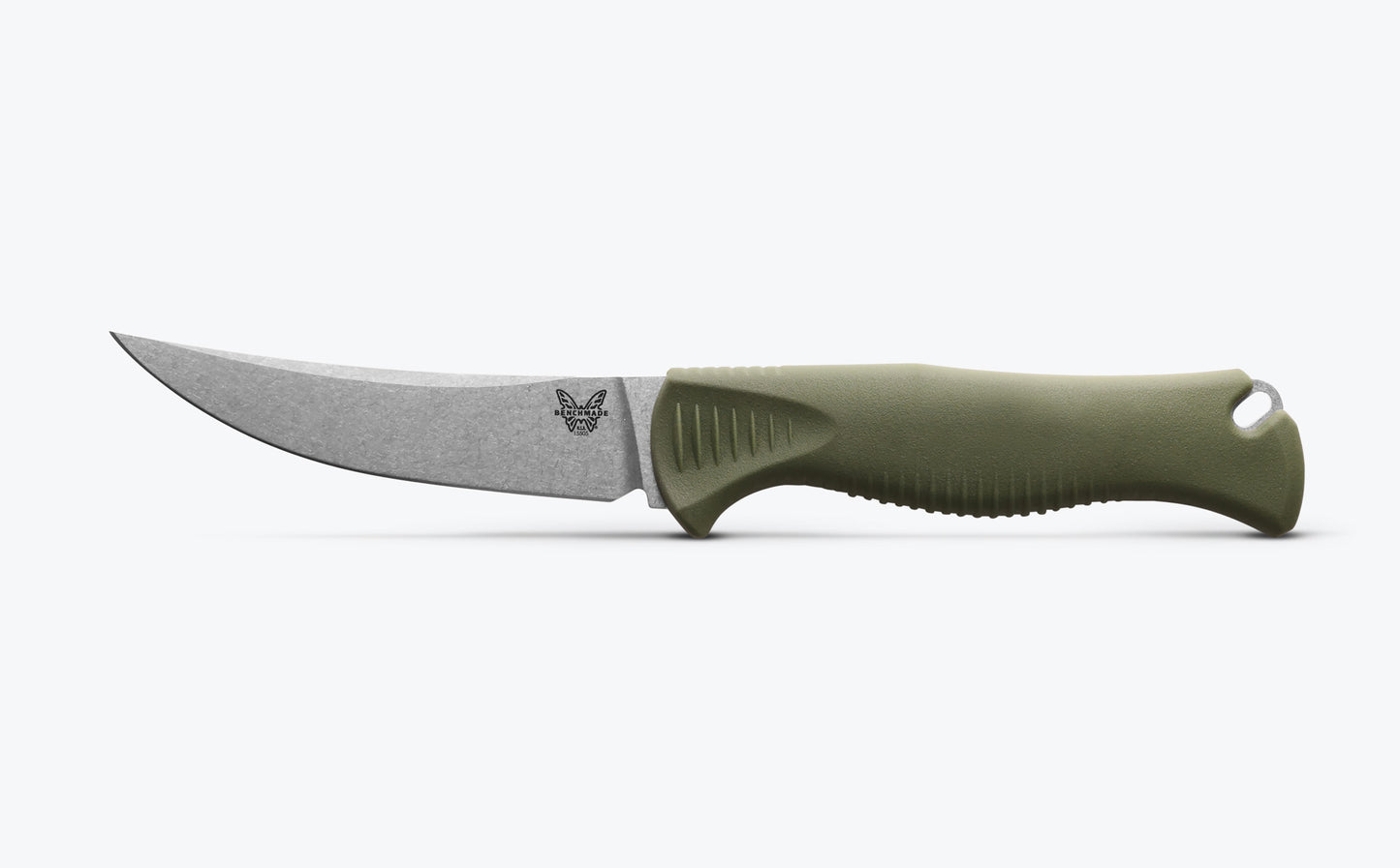 Benchmade Meatcrafter® | Dark Olive Santoprene® Handle | 4" Trailing point Blade 15505