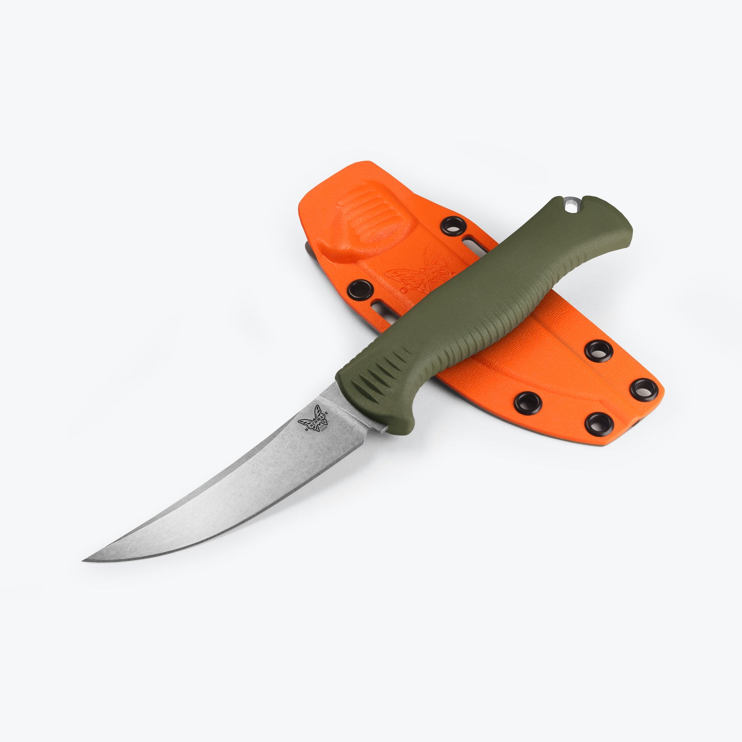Benchmade Meatcrafter® | Dark Olive Santoprene® Handle | 4" Trailing point Blade 15505