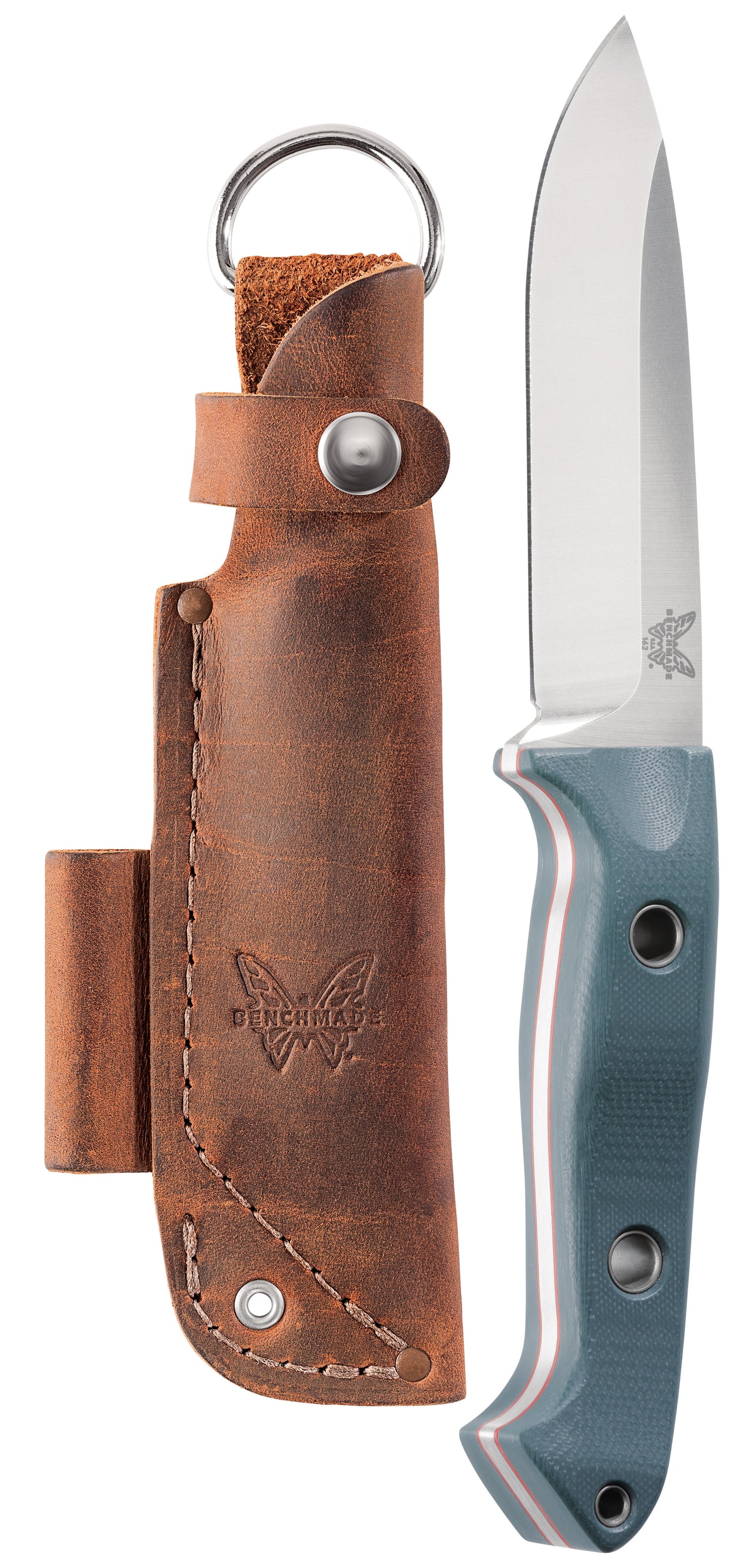 Benchmade 162 Bushcrafter Sibert Fixed Blade Knife Green G-10 Handle 4.43" Satin S30V Blade