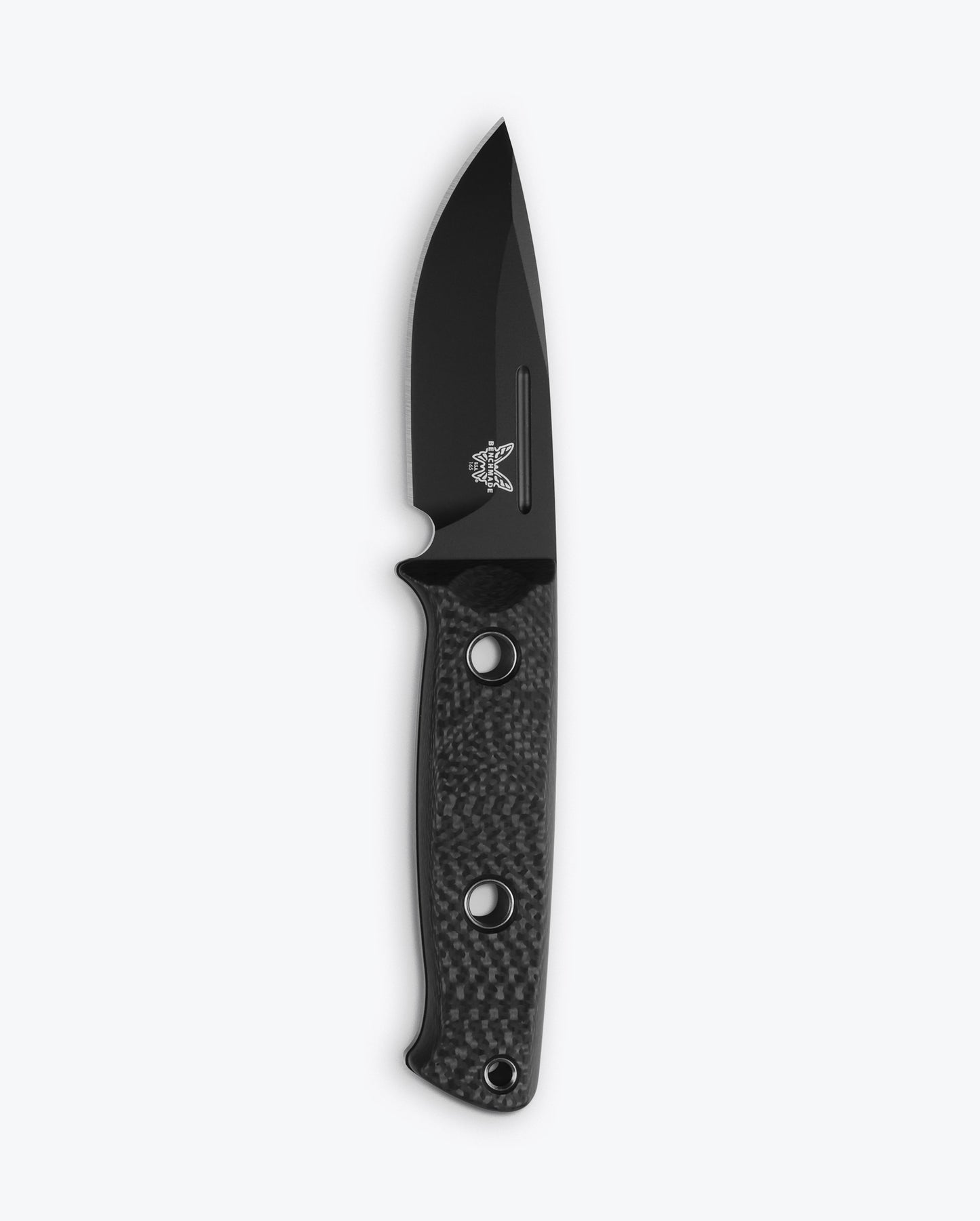 Benchmade 165BK MINI BUSHCRAFTER | CARBON FIBER Handle | DROP-POINT CPM-Cruwear Blade