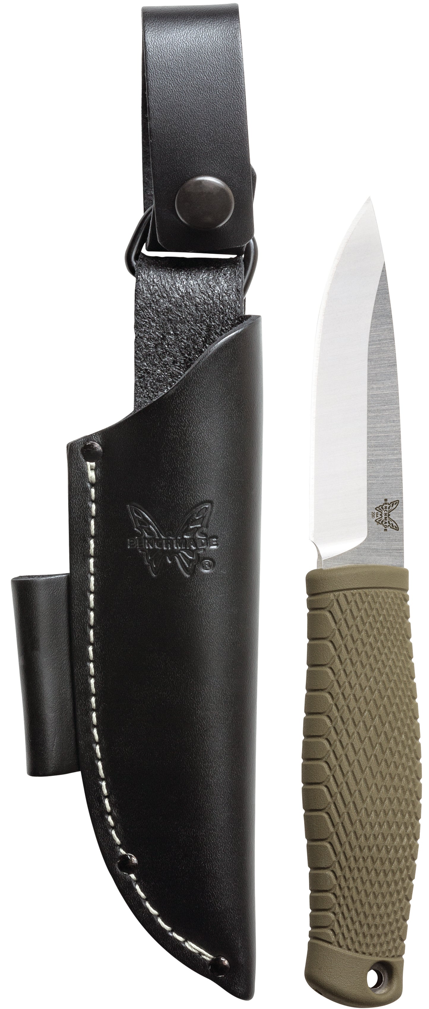 Benchmade Puuko 3V Steel Fixed Blade Leather Sheath
