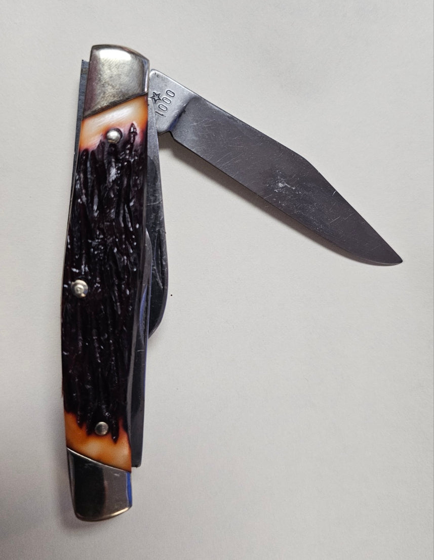 Vintage John Primble Belknap Inc. "The Colonel" Pattern 0001 Delrin Handles Stockman Knife MINT