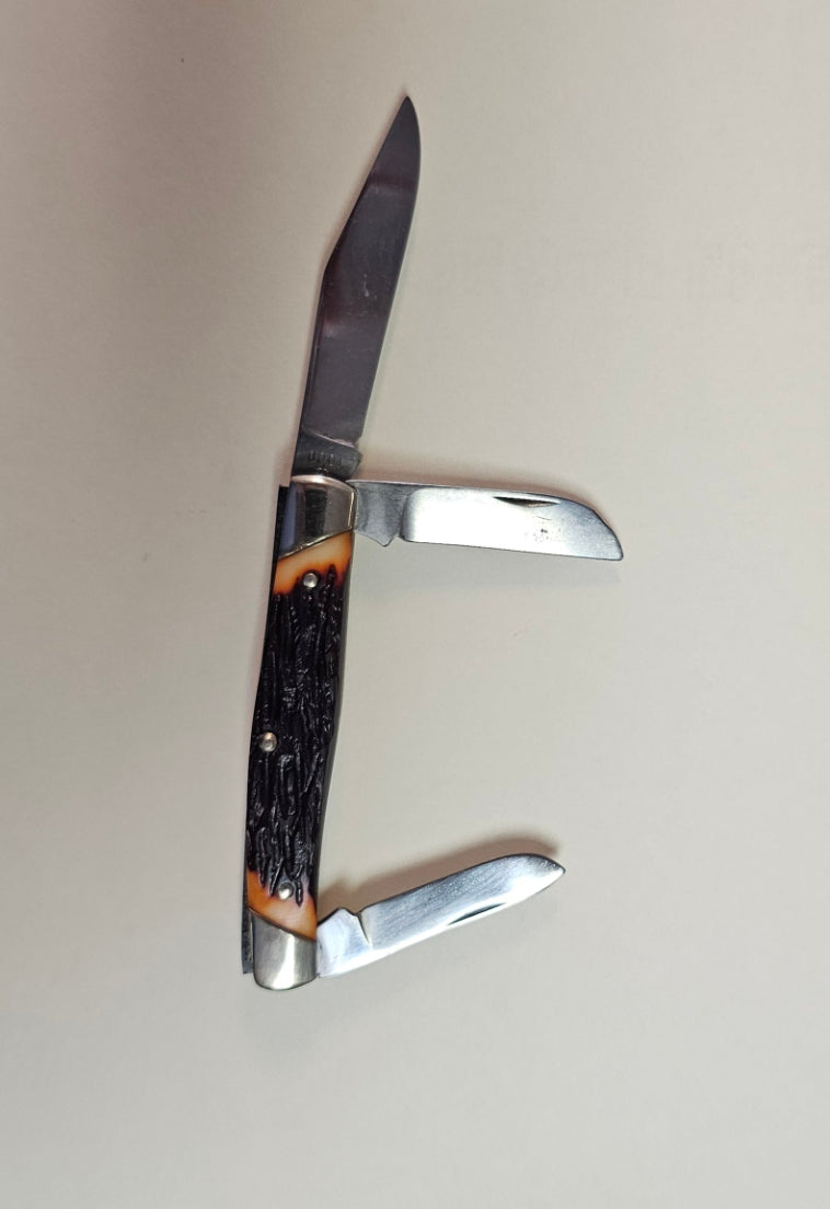 Vintage John Primble Belknap Inc. "The Colonel" Pattern 0001 Delrin Handles Stockman Knife MINT