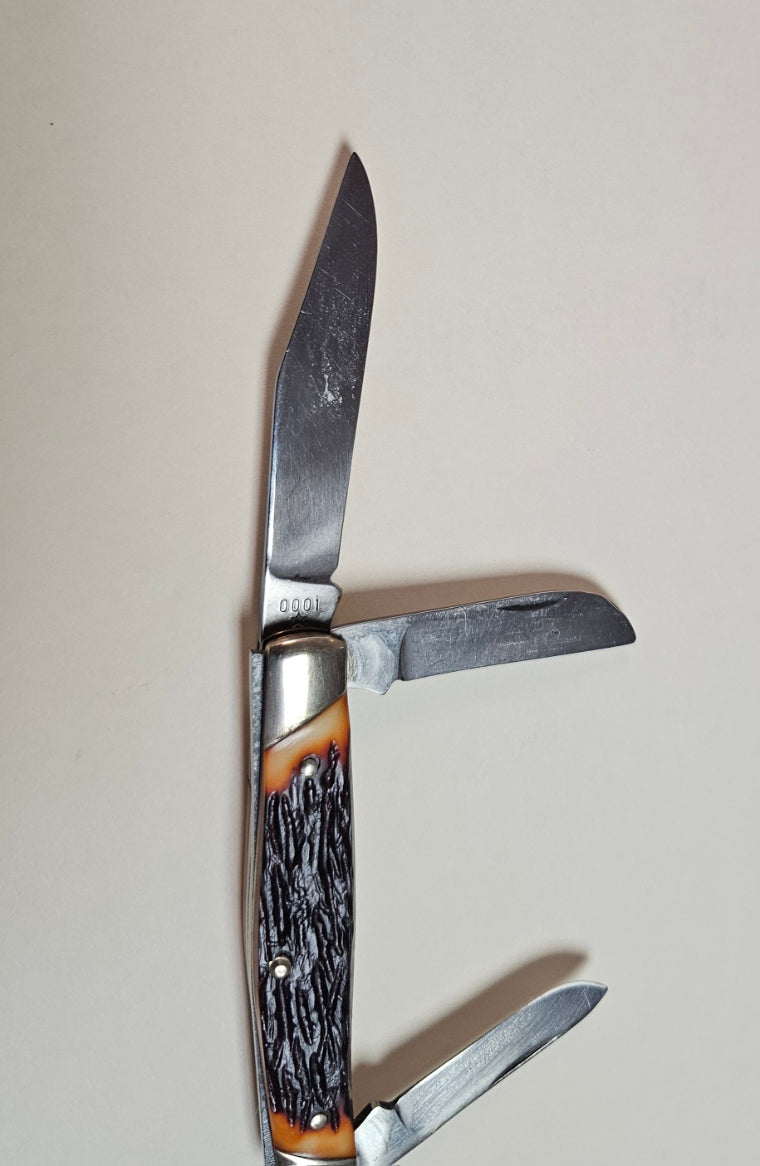 Vintage John Primble Belknap Inc. "The Colonel" Pattern 0001 Delrin Handles Stockman Knife MINT