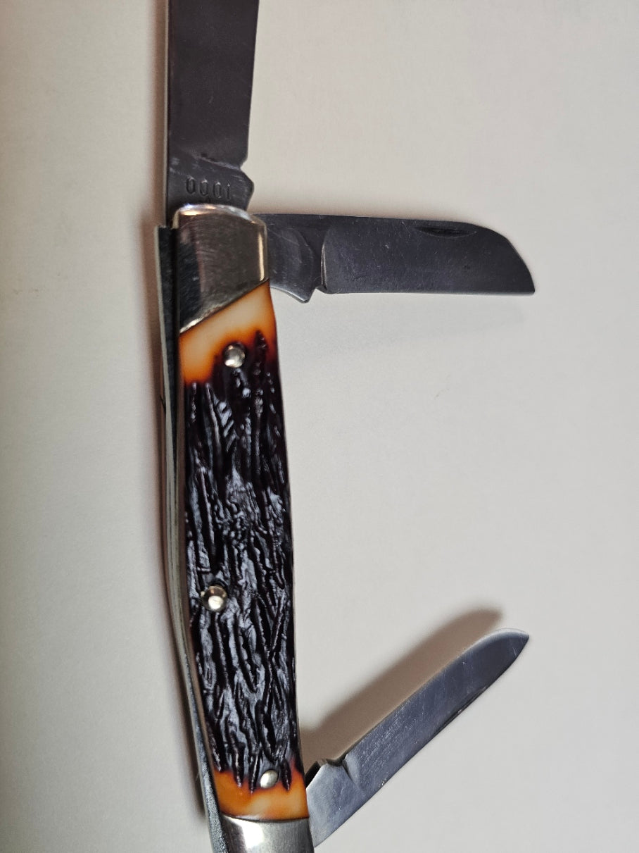 Vintage John Primble Belknap Inc. "The Colonel" Pattern 0001 Delrin Handles Stockman Knife MINT