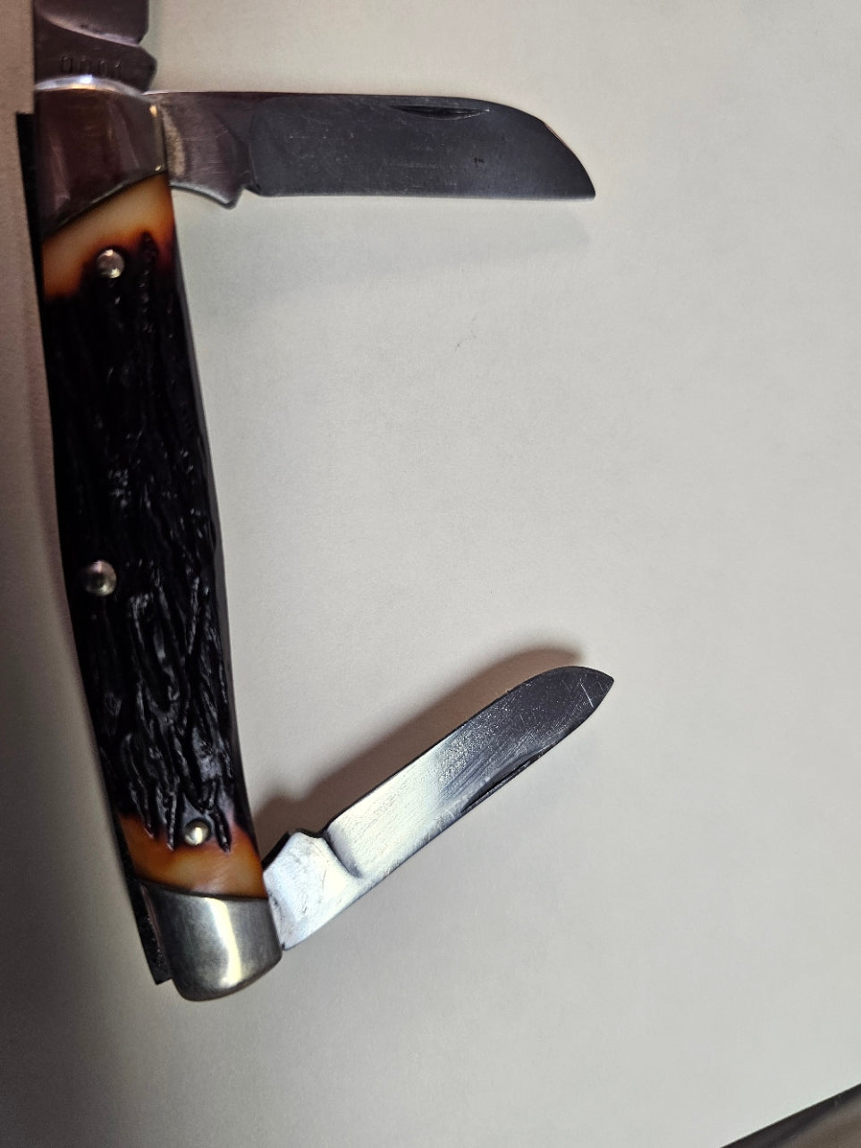 Vintage John Primble Belknap Inc. "The Colonel" Pattern 0001 Delrin Handles Stockman Knife MINT