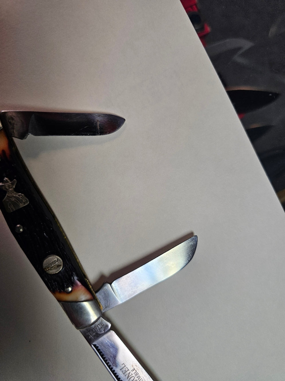 Vintage John Primble Belknap Inc. "The Colonel" Pattern 0001 Delrin Handles Stockman Knife MINT