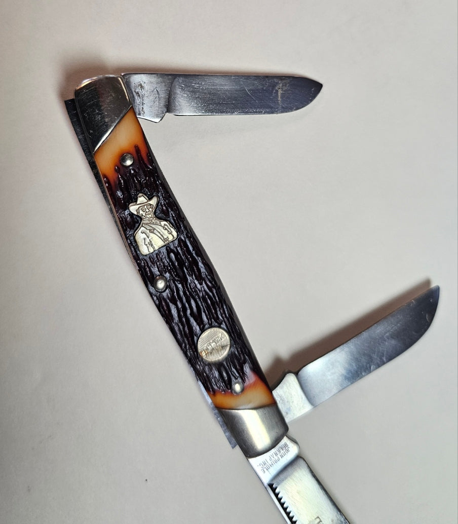 Vintage John Primble Belknap Inc. "The Colonel" Pattern 0001 Delrin Handles Stockman Knife MINT