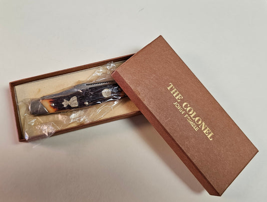 Vintage John Primble Belknap Inc. "The Colonel" Pattern 0001 Delrin Handles Stockman Knife MINT