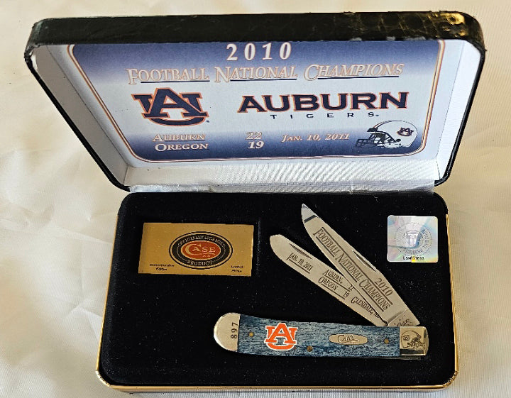 Case XX 2010 Auburn National Championship Limited Edition #897 Collectible Trapper Knife