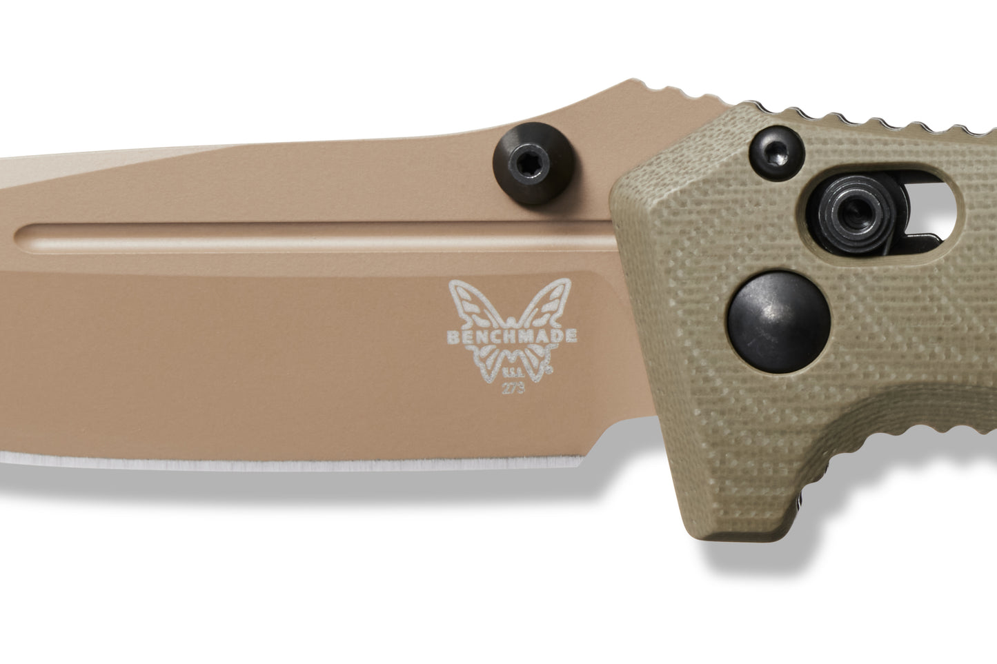 Benchmade 273FE-2MINI ADAMAS® | Flat Earth CPM-Cruwear Drop Point Blade | OD GREEN G10 Handle