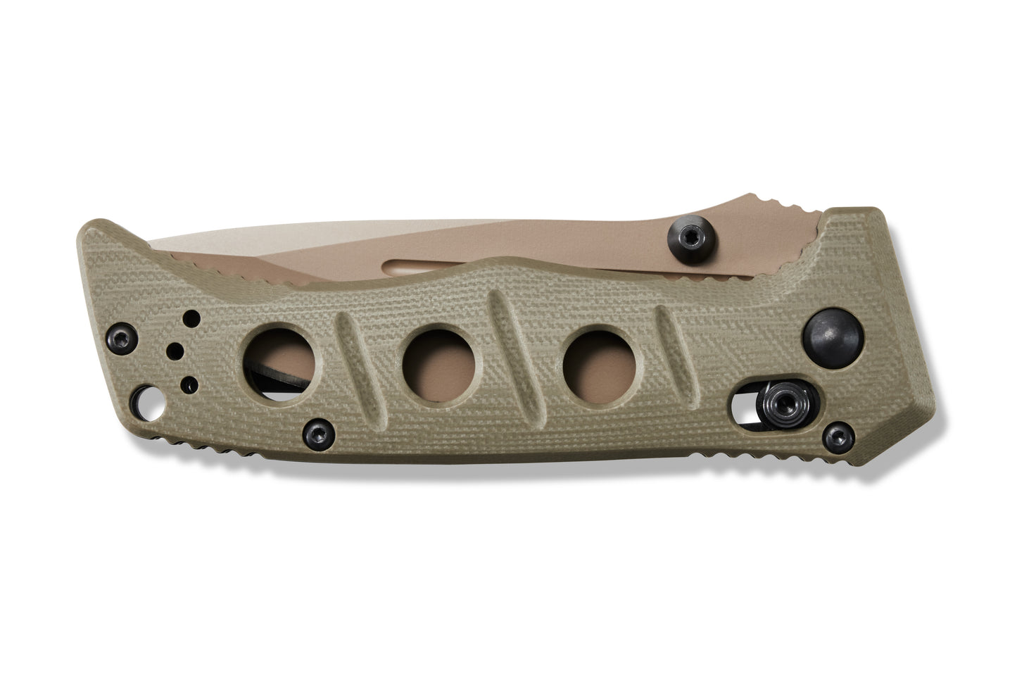 Benchmade 273FE-2MINI ADAMAS® | Flat Earth CPM-Cruwear Drop Point Blade | OD GREEN G10 Handle