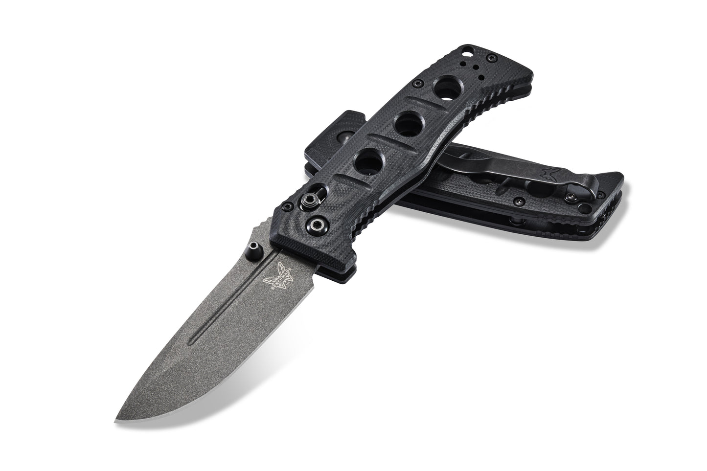 Benchmade 273GY-1 MINI ADAMAS® | CPM-Cruwear Drop Point Blade | BLACK G10 Handle