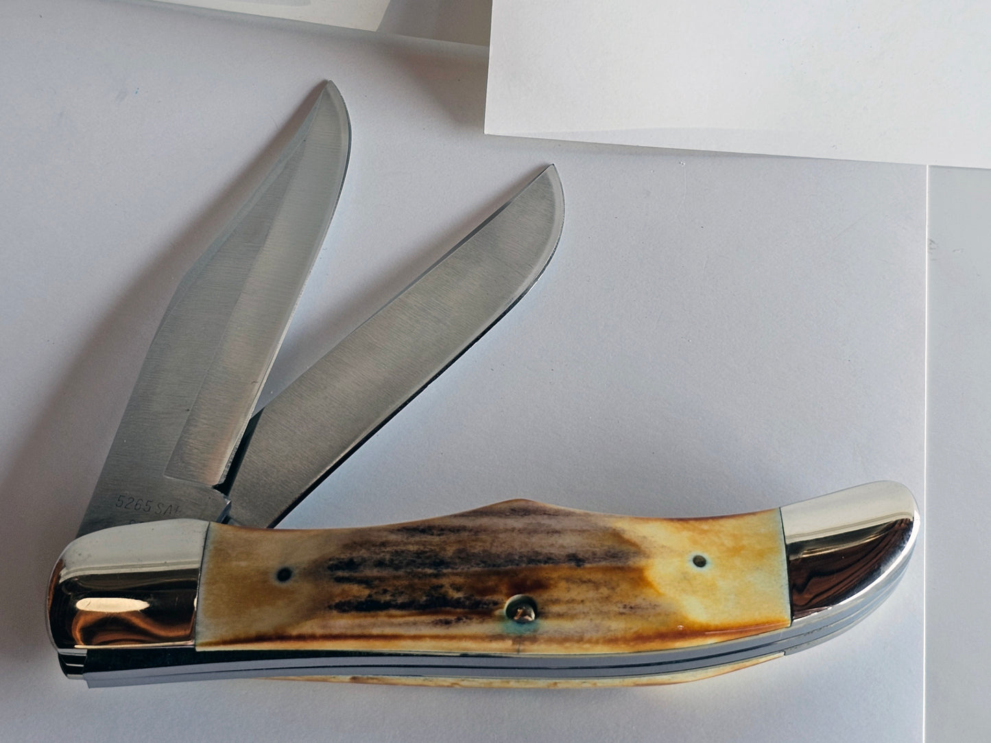 Vintage 1976 Case XX 5265 SAB SSP Folding Hunter Stag Beautiful