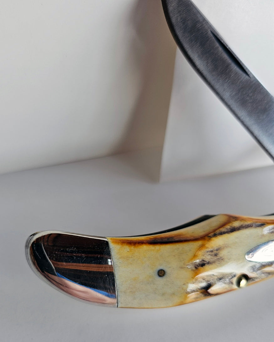 Vintage 1976 Case XX 5265 SAB SSP Folding Hunter Stag Beautiful