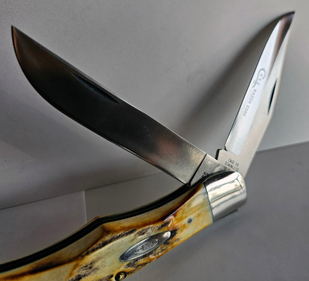 Vintage 1976 Case XX 5265 SAB SSP Folding Hunter Stag Beautiful