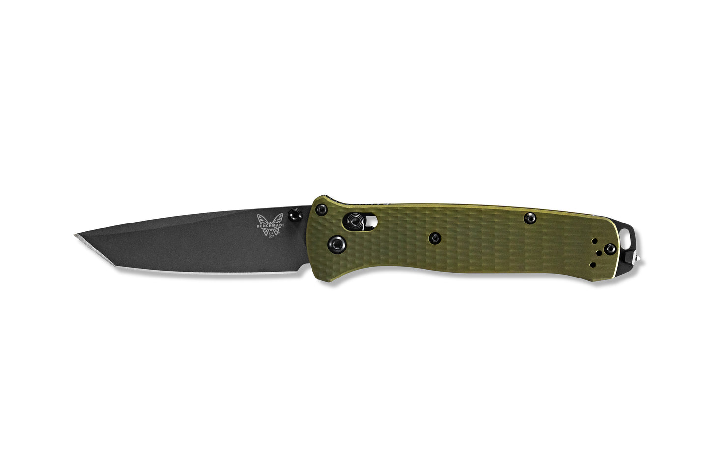 Benchmade 537GY-1 BAILOUT® |CPM-M4 Super Steel Blade | WOODLAND GREEN ALUMINUM