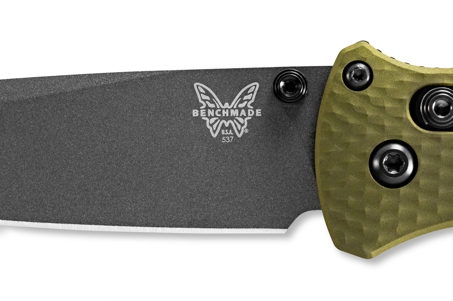 Benchmade 537GY-1 BAILOUT® |CPM-M4 Super Steel Blade | WOODLAND GREEN ALUMINUM