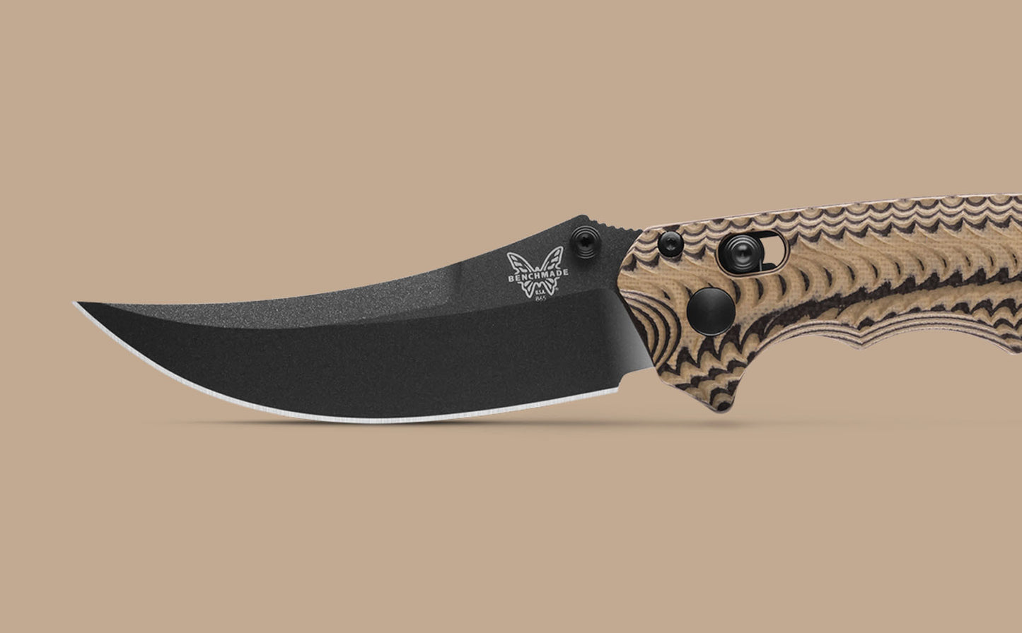 Benchmade Mini Bedlam | Black/Coyote/OD | Scimitar CPM-S90V 865BK-01