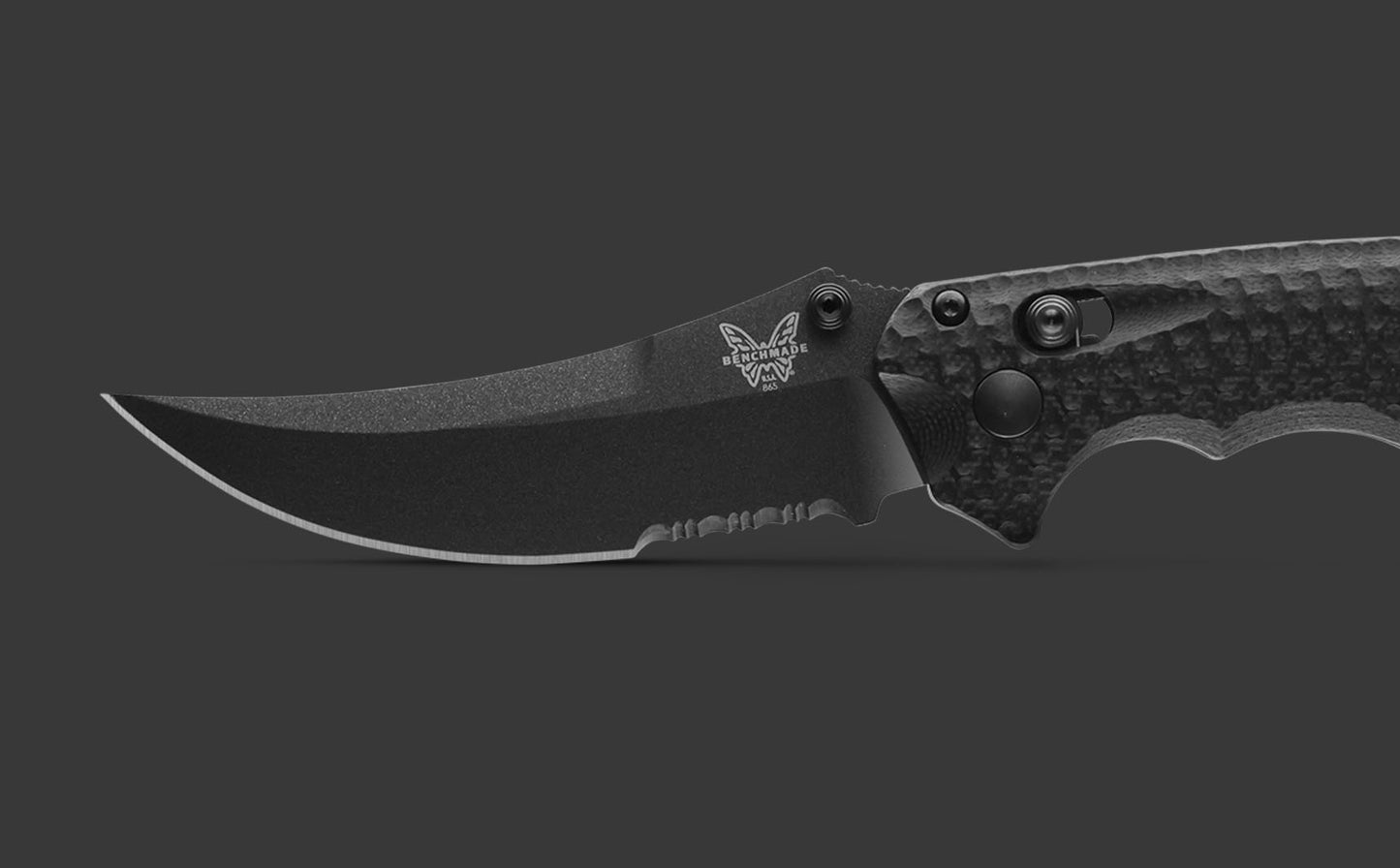 Benchmade Mini Bedlam | Black G10 | Scimitar CPM-S90V Serrated 865SBK