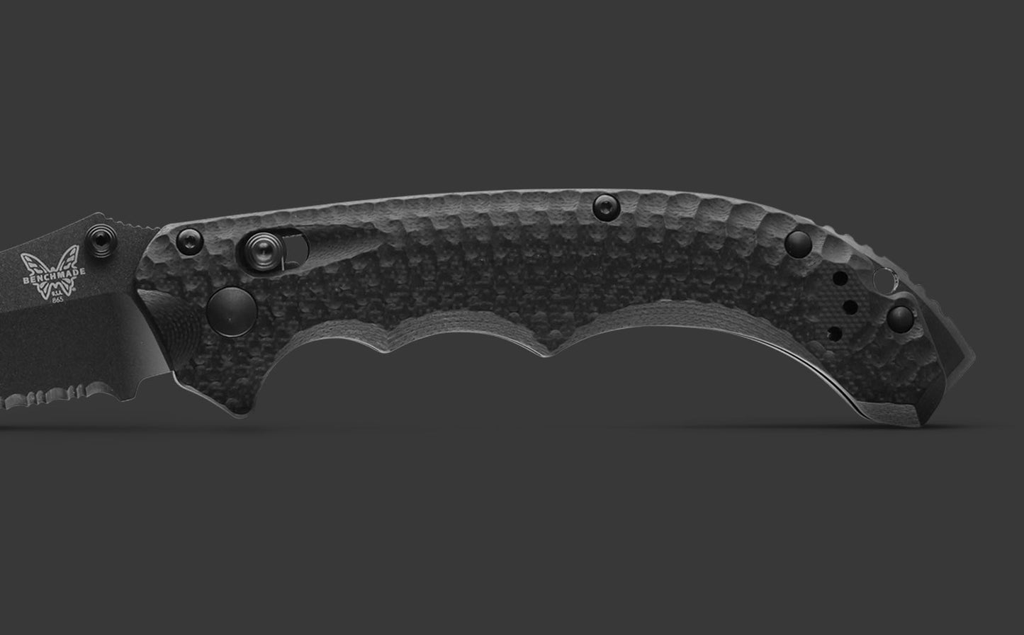 Benchmade Mini Bedlam | Black G10 | Scimitar CPM-S90V Serrated 865SBK