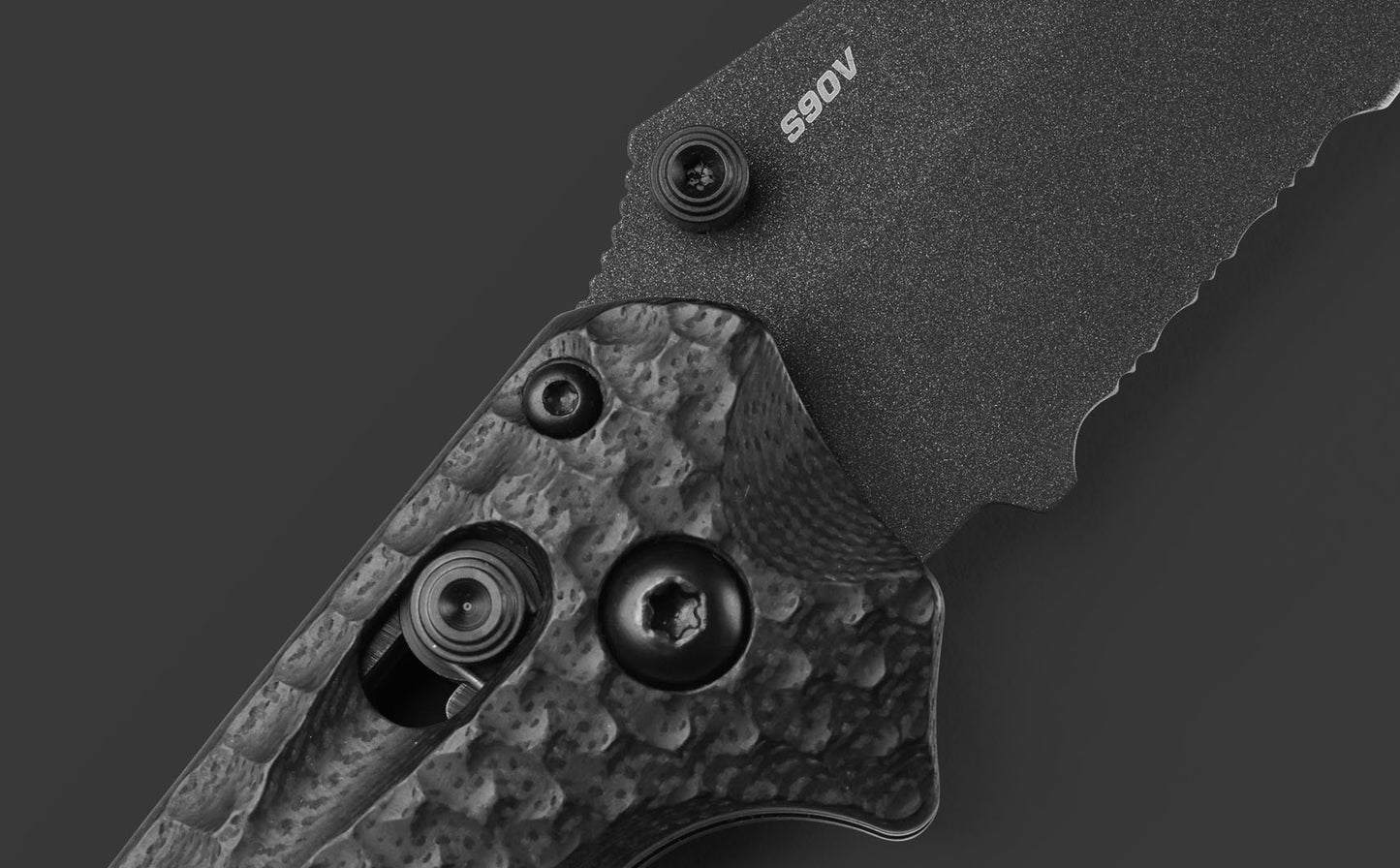 Benchmade Mini Bedlam | Black G10 | Scimitar CPM-S90V Serrated 865SBK
