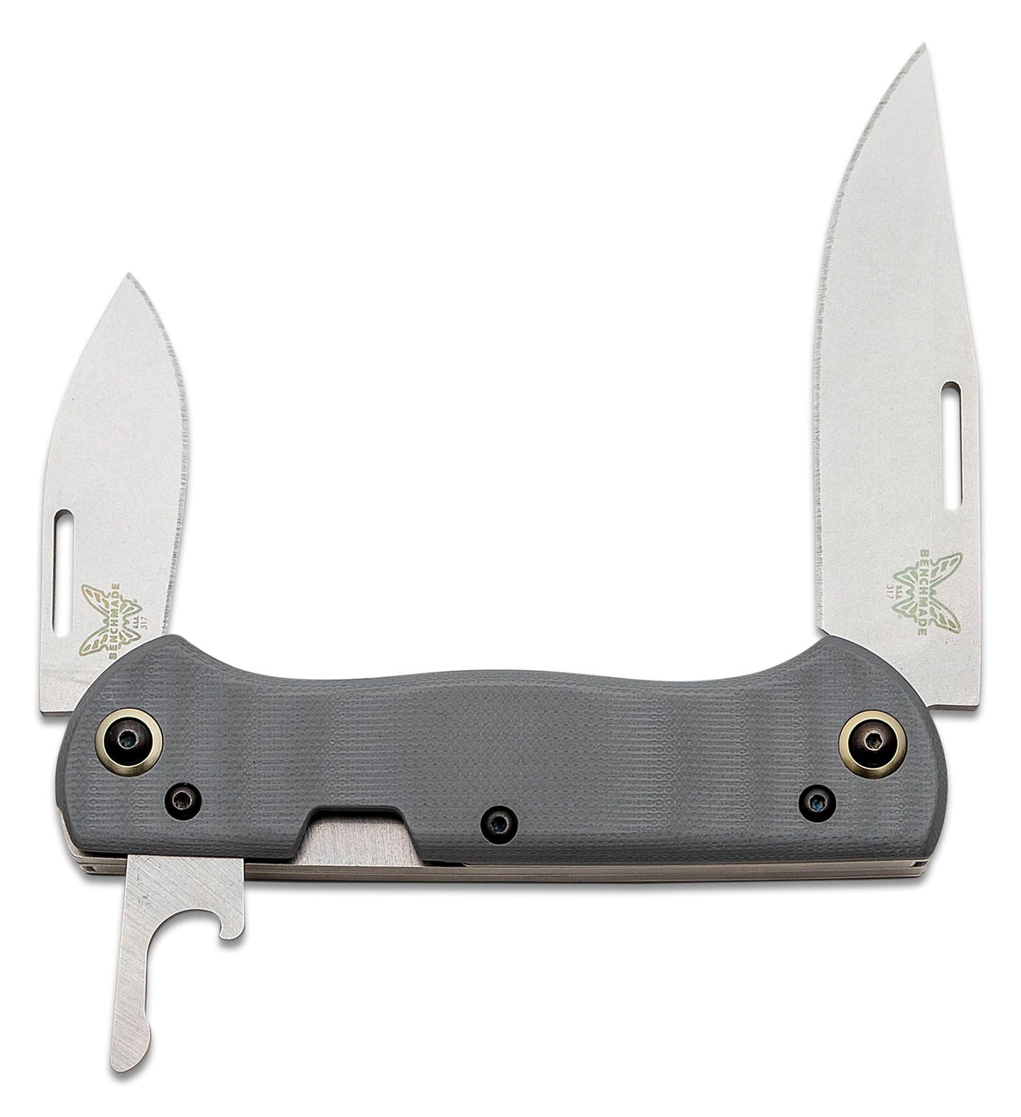 Benchmade Weekender Gray 3 Blades Open