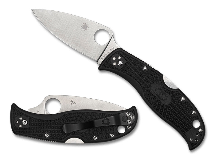 Spyderco LEAFJUMPER™ C262BK Satin VG10Blade Black FRN Handle, Lockback