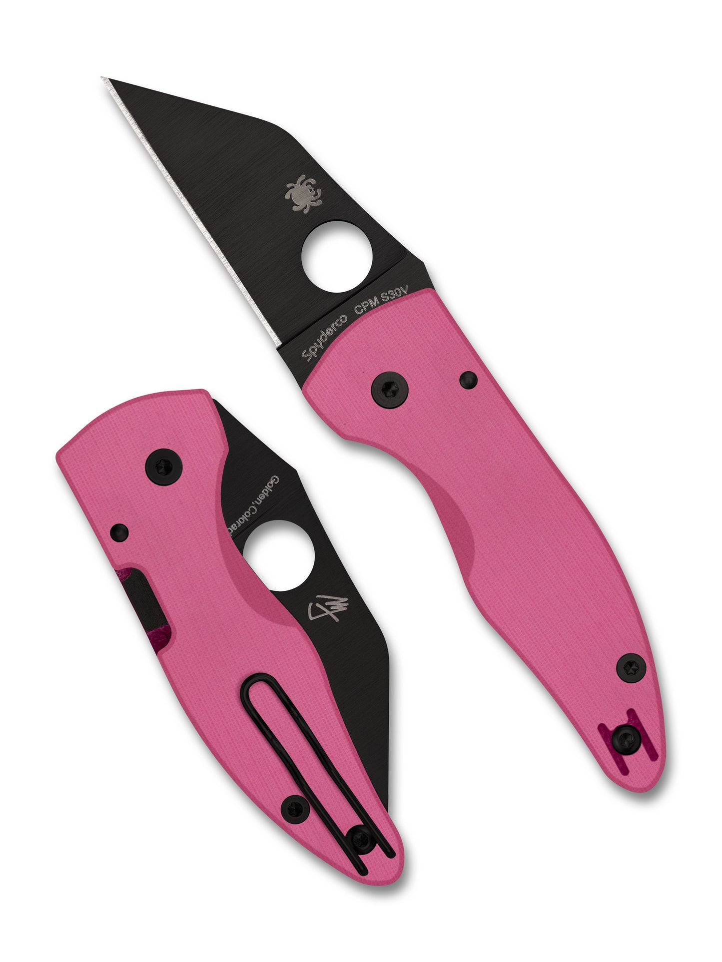 spyderco collector knife pink sprint run model