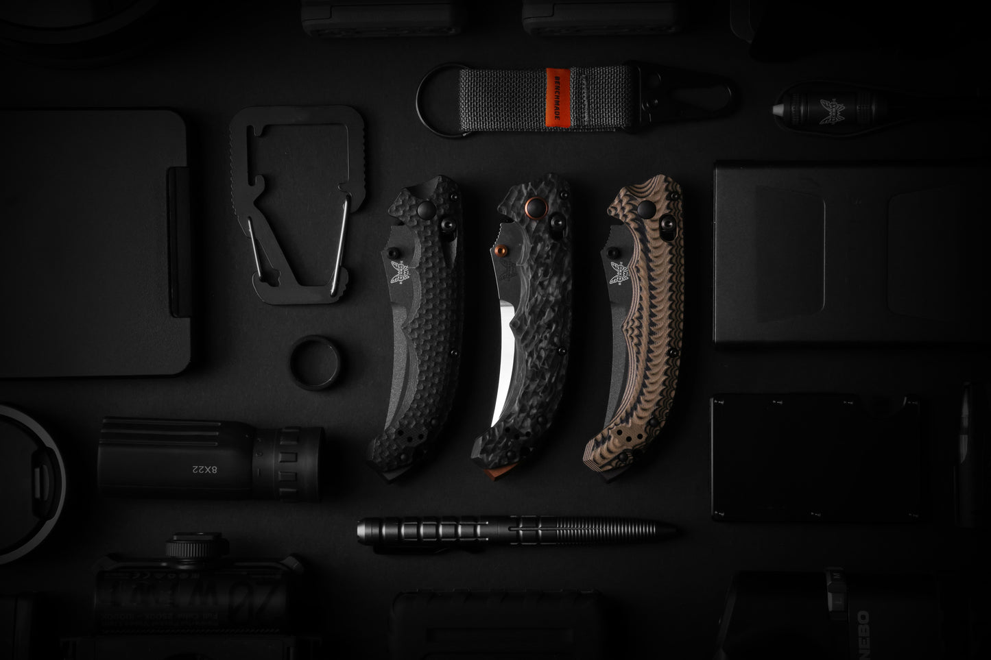 Benchmade Mini Bedlam | Black/Coyote/OD | Scimitar CPM-S90V 865BK-01