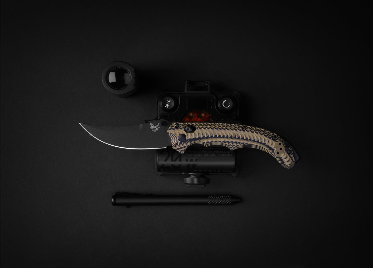 Benchmade Mini Bedlam | Black/Coyote/OD | Scimitar CPM-S90V 865BK-01