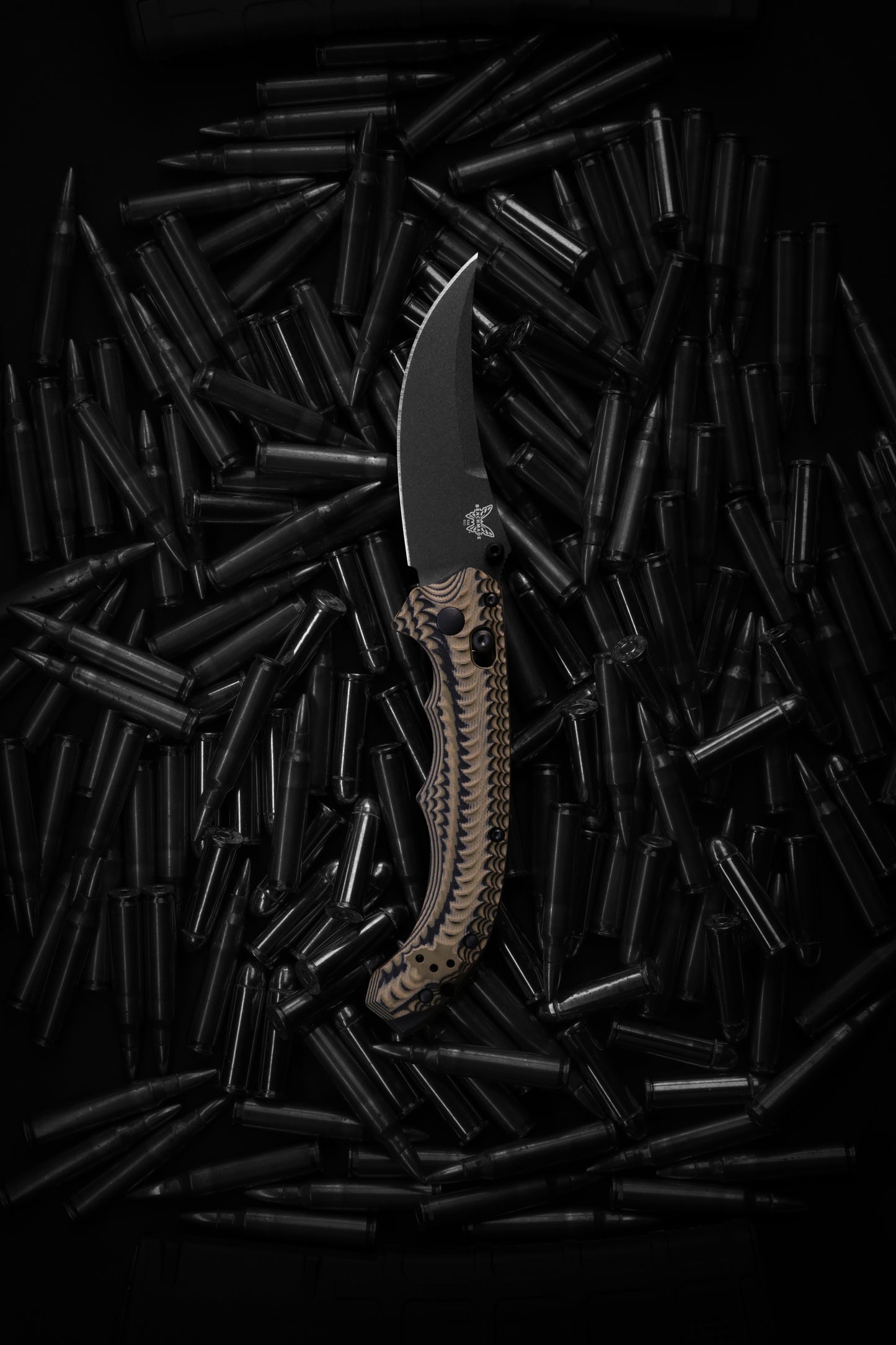 Benchmade Mini Bedlam | Black/Coyote/OD | Scimitar CPM-S90V 865BK-01