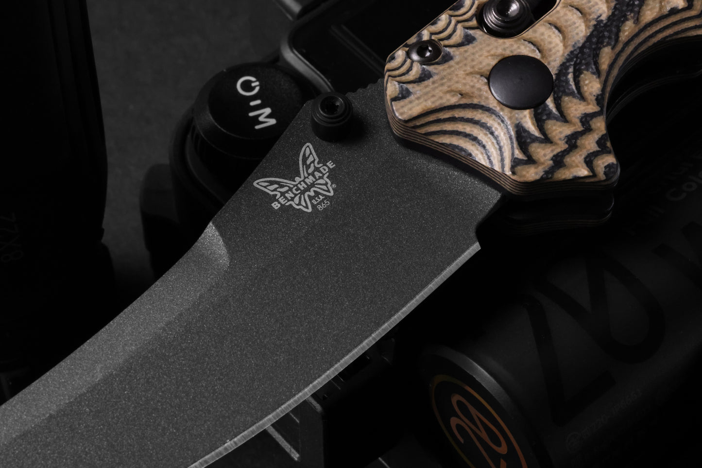 Benchmade Mini Bedlam | Black/Coyote/OD | Scimitar CPM-S90V 865BK-01