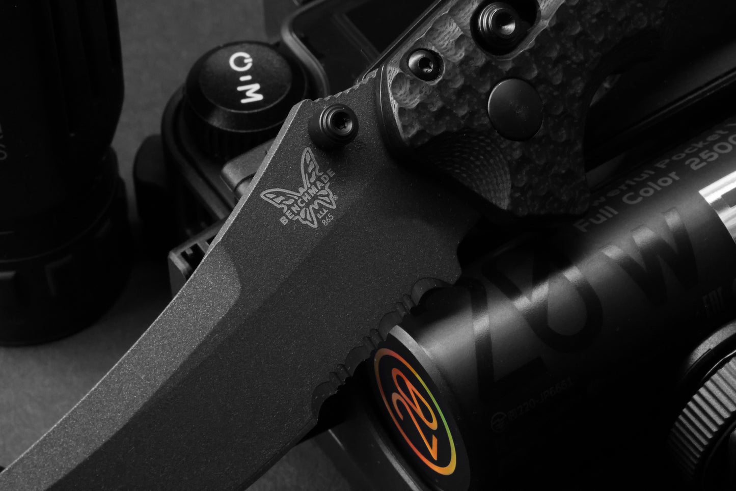 Benchmade Mini Bedlam | Black G10 | Scimitar CPM-S90V Serrated 865SBK