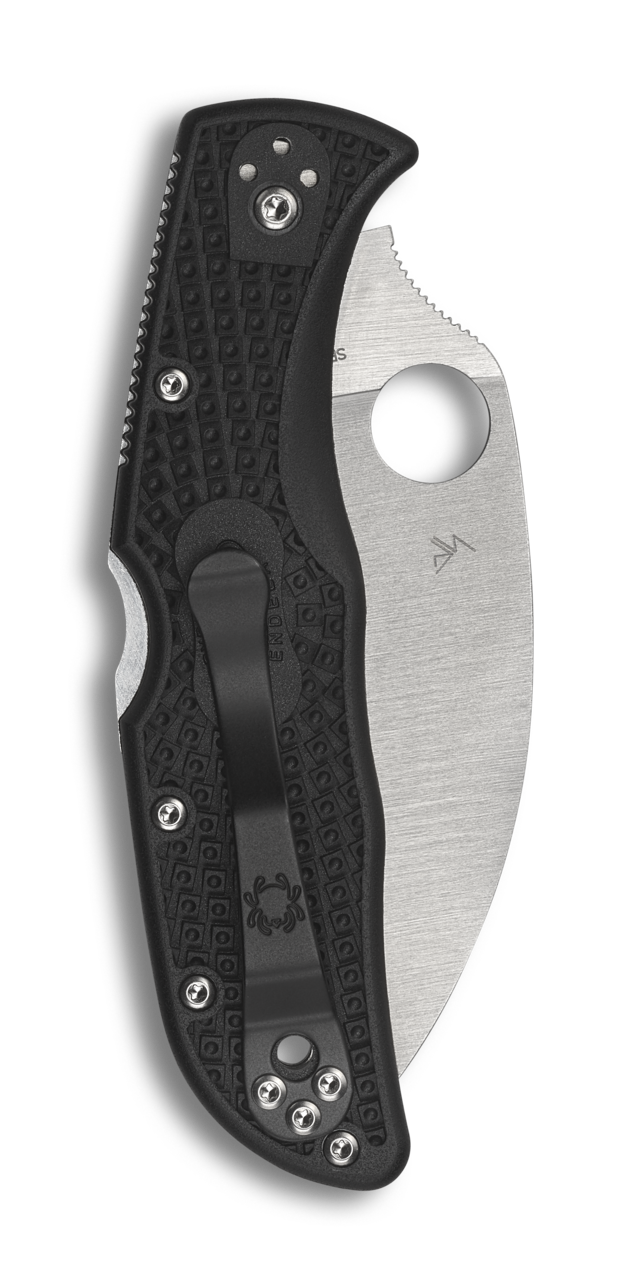 Spyderco Endela® Wharncliffe Black Handle Wharncliff Satin Blade VG-10 C243FWCBK