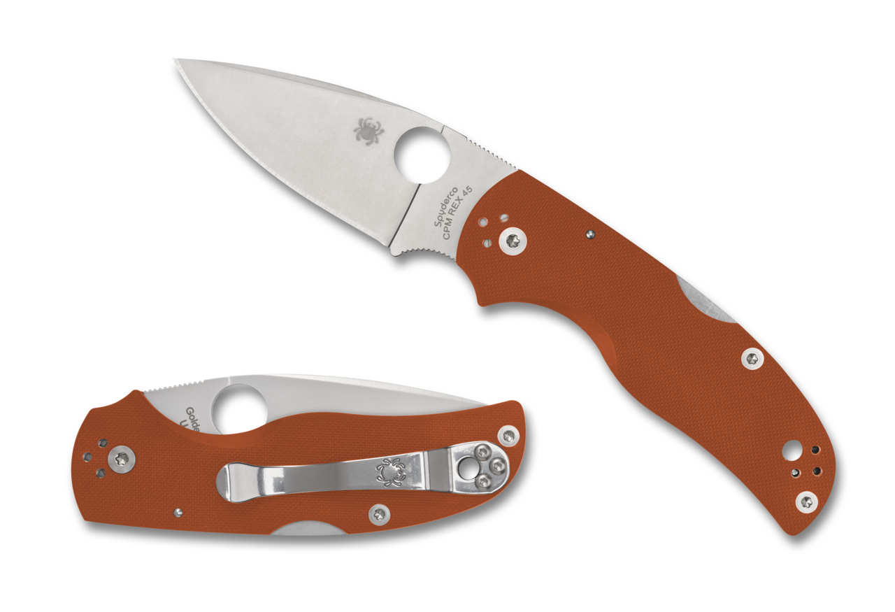 Spyderco Native® 5 REX 45 Sprint Run® Burnt Orange G-10 C41GPBORE5