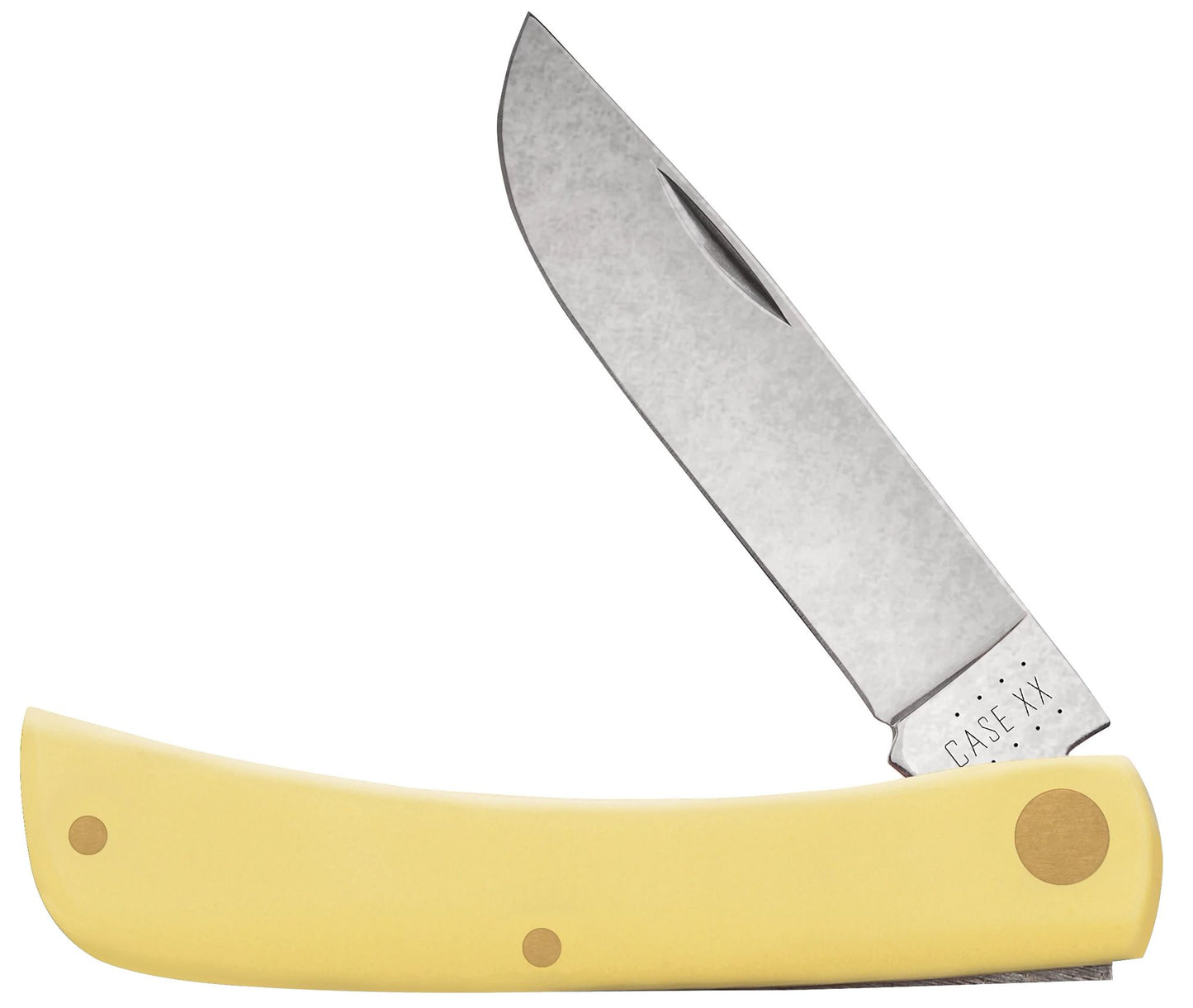 Case 00032 Sod Buster Jr pocket knife with smooth yellow synthetic handle — ClassicBlades