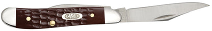 Case 00046 Peanut 2.10 inch Tru-Sharp stainless clip blade and 1.53 inch pen blade with as-ground finish — ClassicBlades