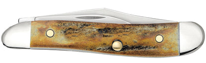 Case 00048 Peanut genuine Sambar stag antler handle detail showing unique natural grain and texture — ClassicBlades