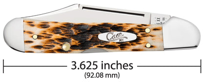 Case 00133 Mini CopperLock closed showing 3.63 inch profile with oval nickel silver Case script shield — ClassicBlades