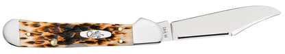 Case 00133 Mini CopperLock 2.72 inch Tru-Sharp stainless mirror polish locking clip blade detail — ClassicBlades