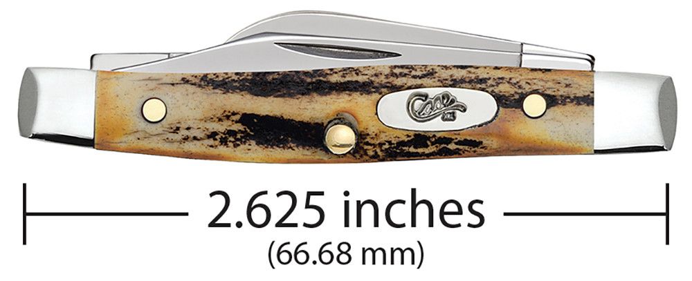 Case 00178 Small Stockman closed showing compact 2.63 inch profile with oval nickel silver Case script shield — ClassicBlades