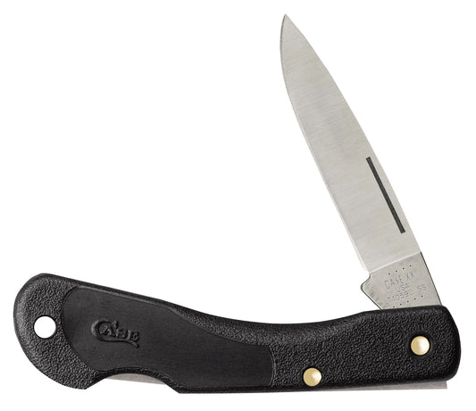 Case 00253 Mini Blackhorn lockback folding knife with lightweight black Zytel handle — ClassicBlades