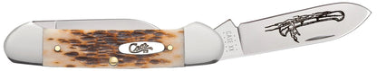 Case 00263 Canoe 2.60 inch Chrome Vanadium spear blade and 1.97 inch pen blade detail — ClassicBlades