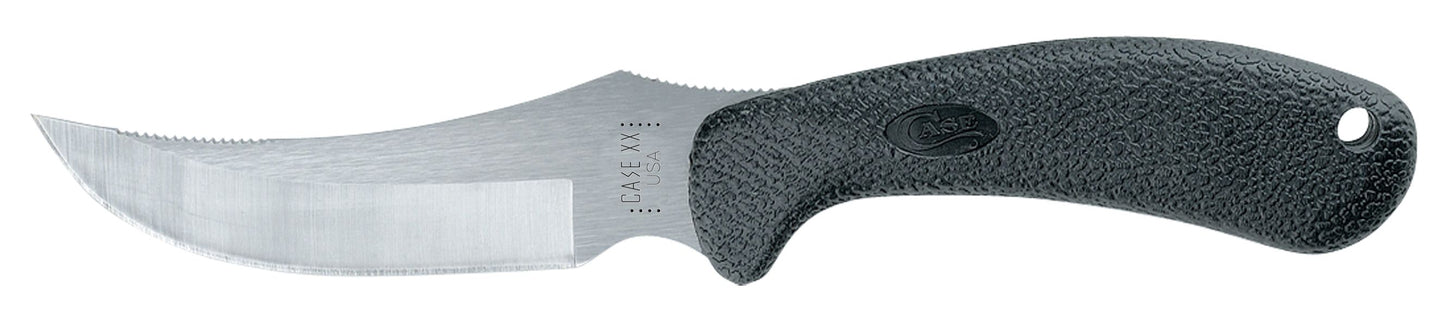 Case 00362 Ridgeback Hunter black Zytel handle showing ergonomic grip texture and lanyard hole — ClassicBlades