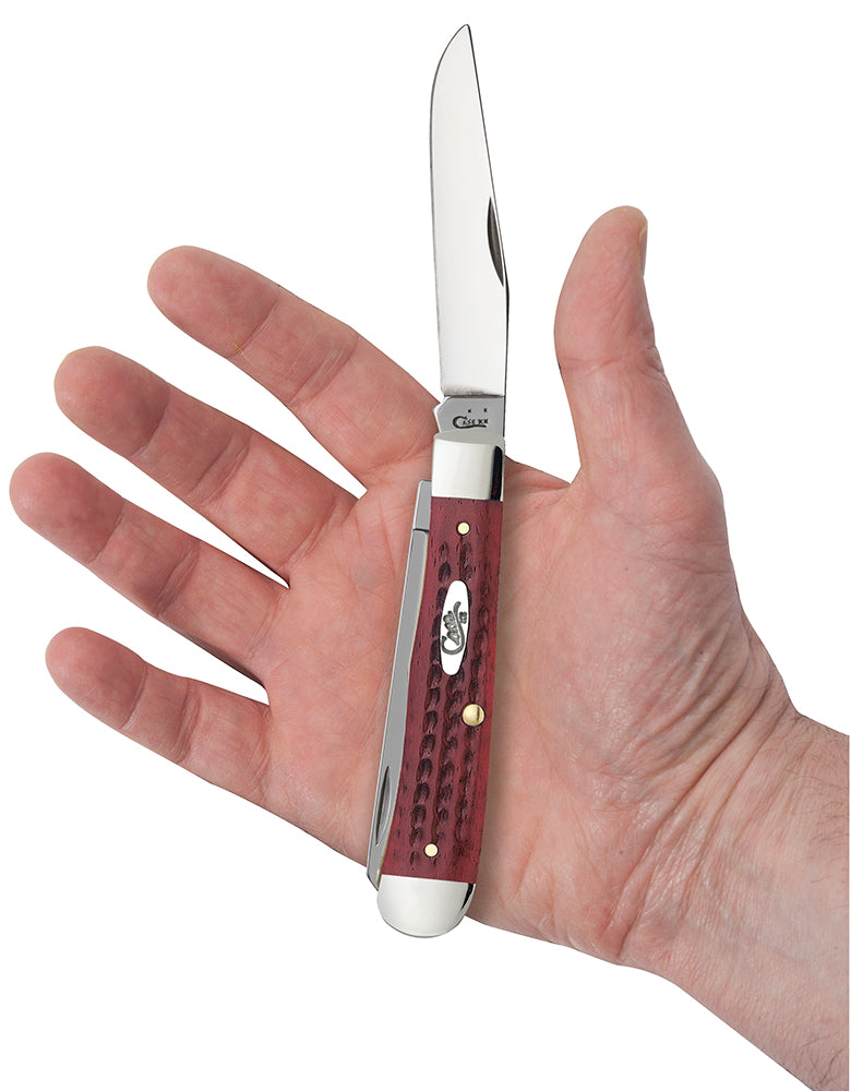 Case 00783 Pocket Worn Old Red Bone Trapper pocket knife  — ClassicBlades
