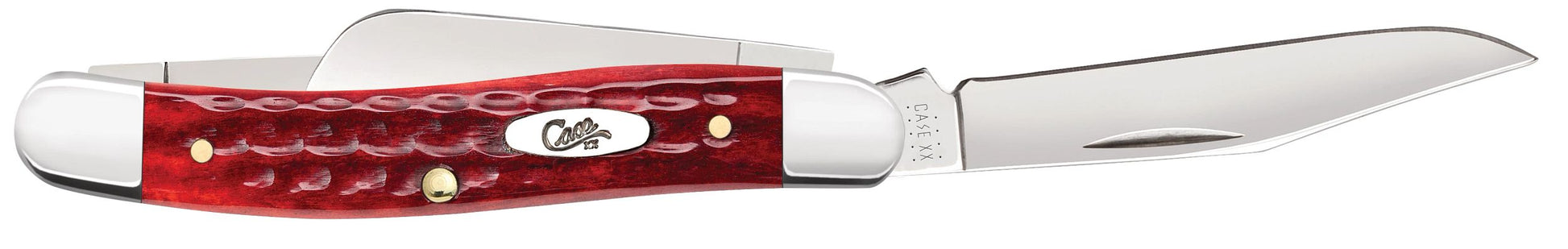 Case 00786 Pocket Worn Old Red Bone Stockman 2.57 inch clip, 1.88 inch sheepfoot and 1.71 inch spey Tru-Sharp stainless blades — ClassicBlades