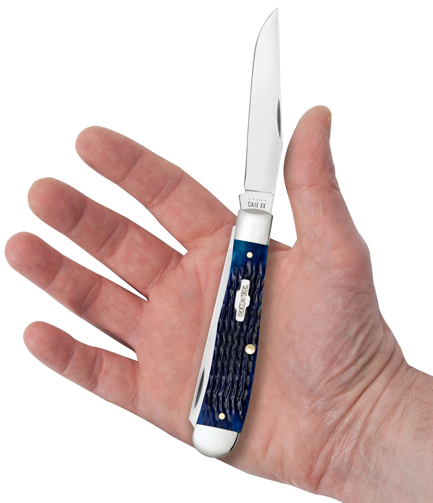 Case 02800 Blue Bone Trapper pocket knife — ClassicBlades