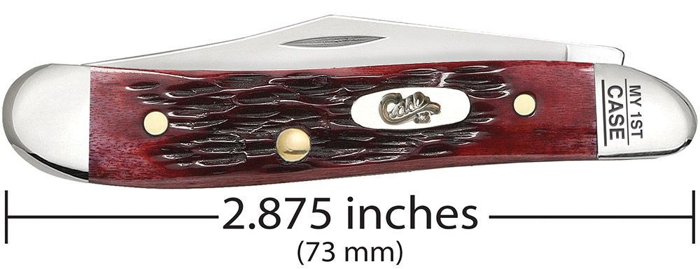 Case 03693 My First Case Peanut closed showing 2.875 inch profile with nickel silver My 1st Case bolsters — ClassicBlades