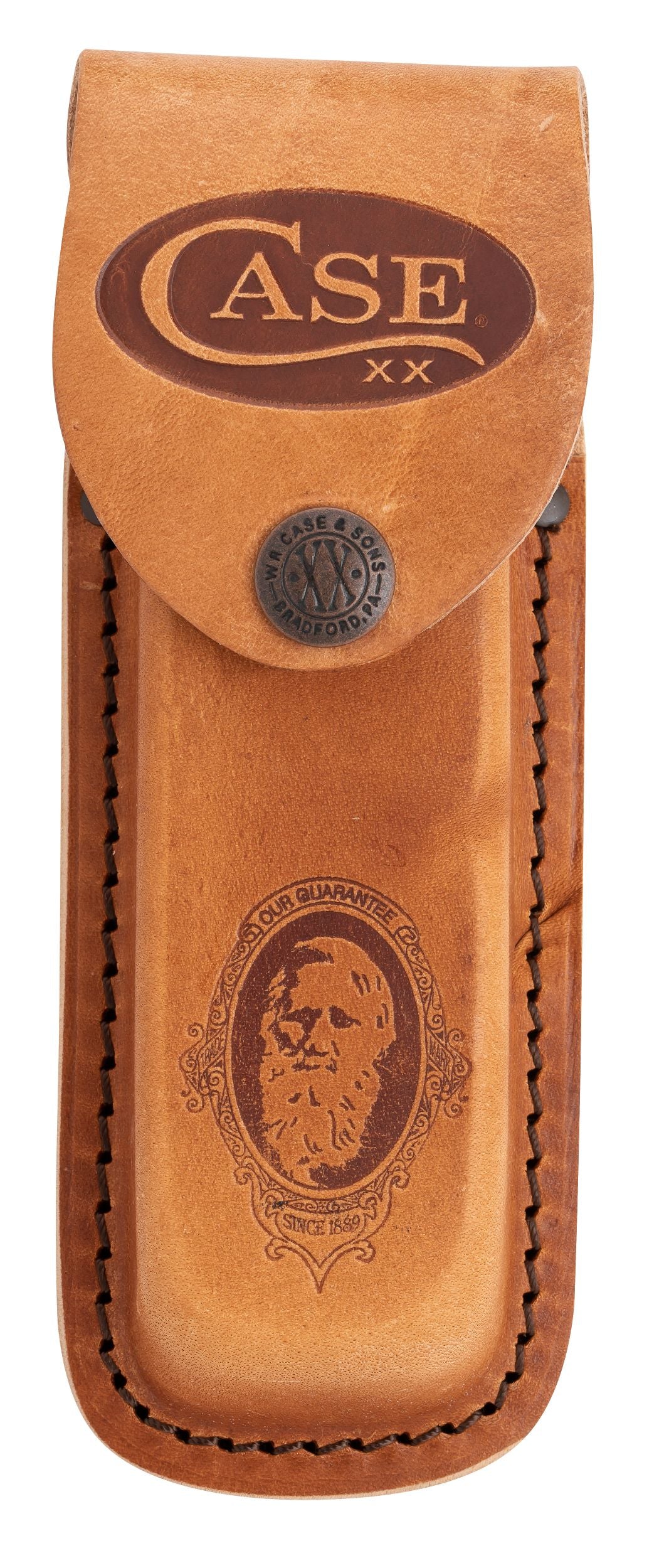 Case 00189 Folding Hunter knife with genuine leather belt sheath — ClassicBlades